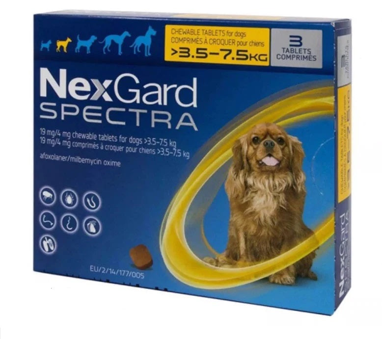 NexGard SPECTRA 3.6 - 7.5 Kg CH con 3TAB