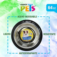 Cargar imagen en el visor de la galería, Plato ligero de acero 24/64/96 OZ para perro y gato