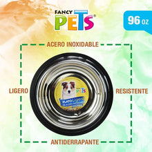 Cargar imagen en el visor de la galería, Plato ligero de acero 24/64/96 OZ para perro y gato