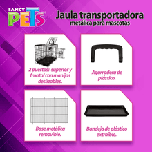 Cargar imagen en el visor de la galería, Jaula metálica plegable para mascota (6 medidas)