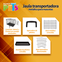 Cargar imagen en el visor de la galería, Jaula metálica plegable para mascota (6 medidas)