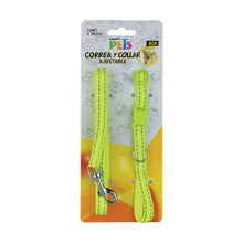 Cargar imagen en el visor de la galería, Correa y Collar Nylon con bandas reflejantes extra chica XCH