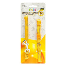 Cargar imagen en el visor de la galería, Correa y Collar Nylon con bandas reflejantes extra chica XCH