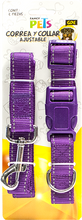 Cargar imagen en el visor de la galería, Correa y Collar Nylon con bandas reflejantes grande GDE