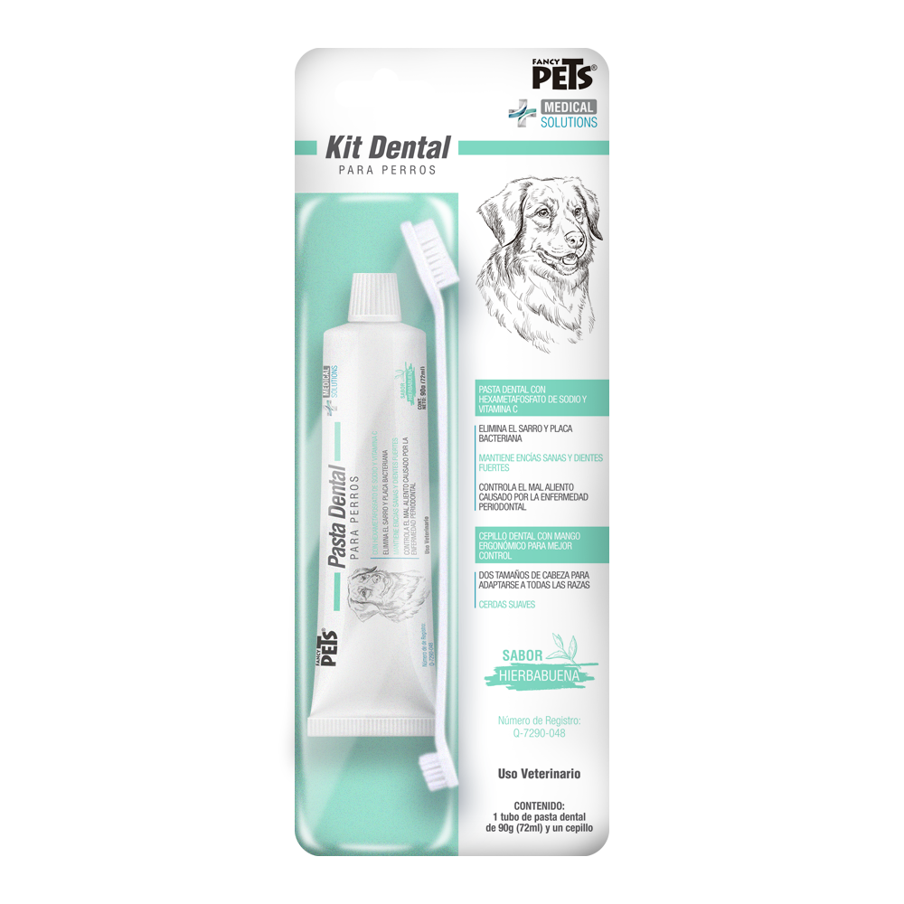 Kit Dental - Pasta y Cepillo antisarro para perro