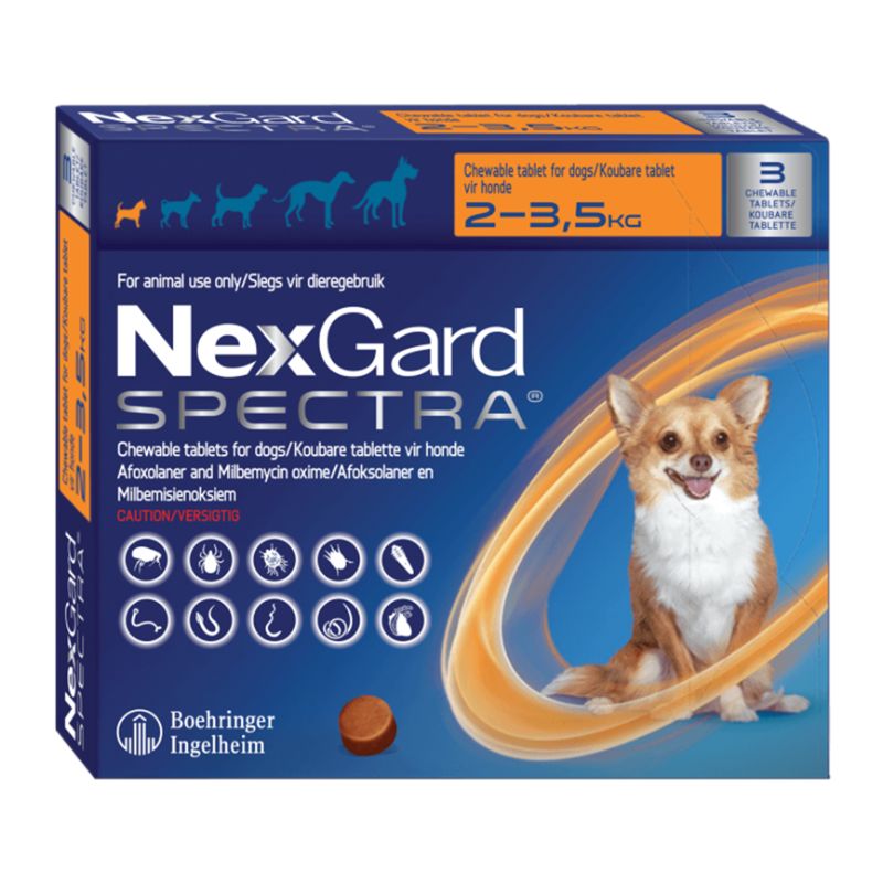 NexGard SPECTRA 2 - 3.5 Kg XCH con 3TAB