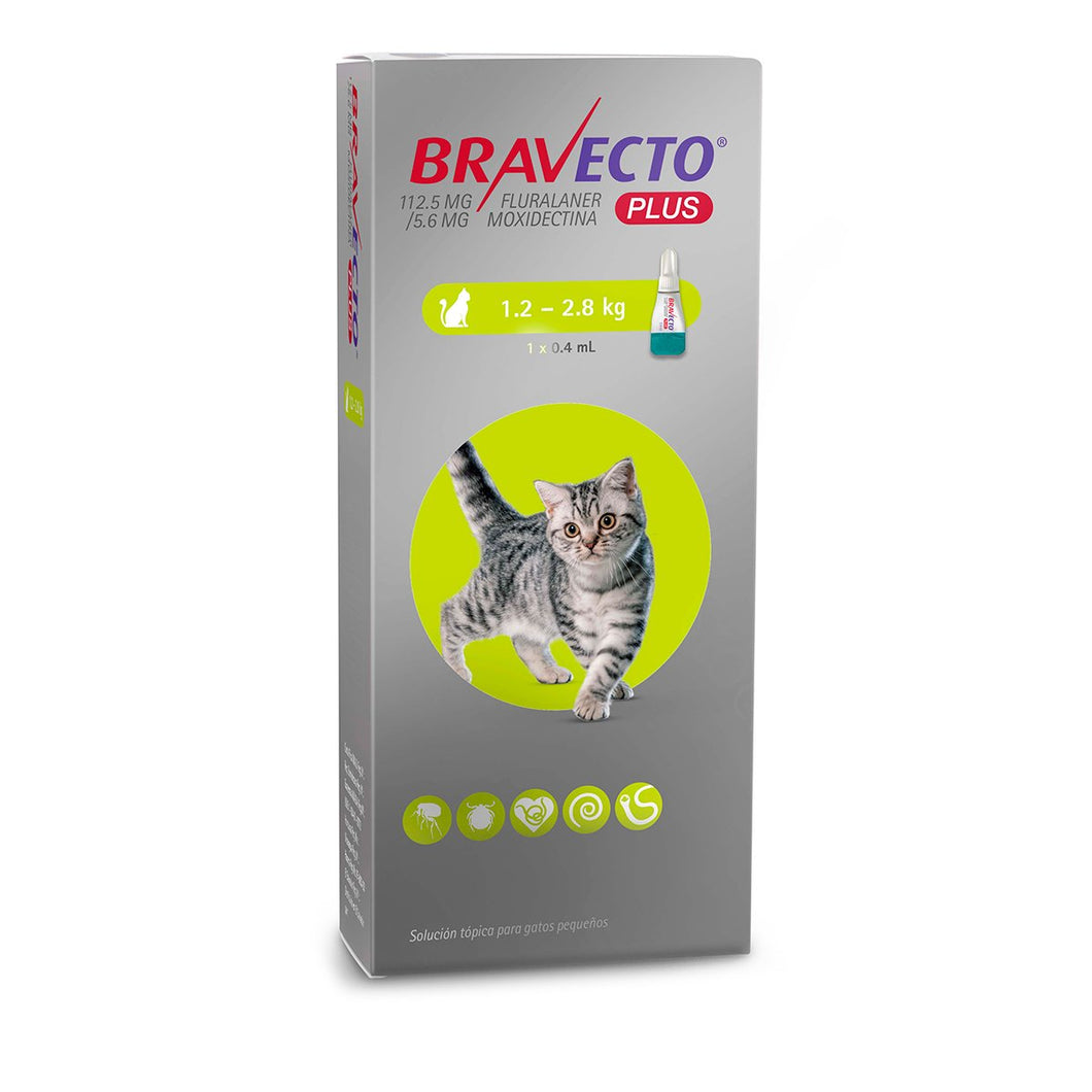 BRAVECTO PLUS GATO (1.2 a 2.8 Kg) - 1 Pipeta