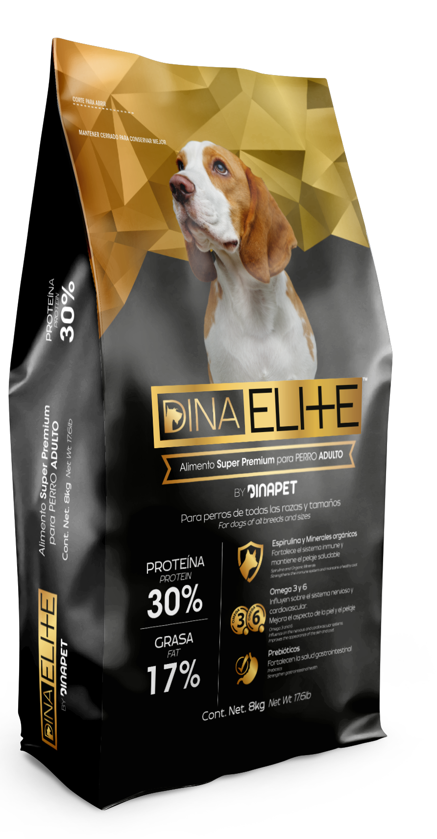 DinaElite 8 KG (Croqueta para Adulto Super Premium)